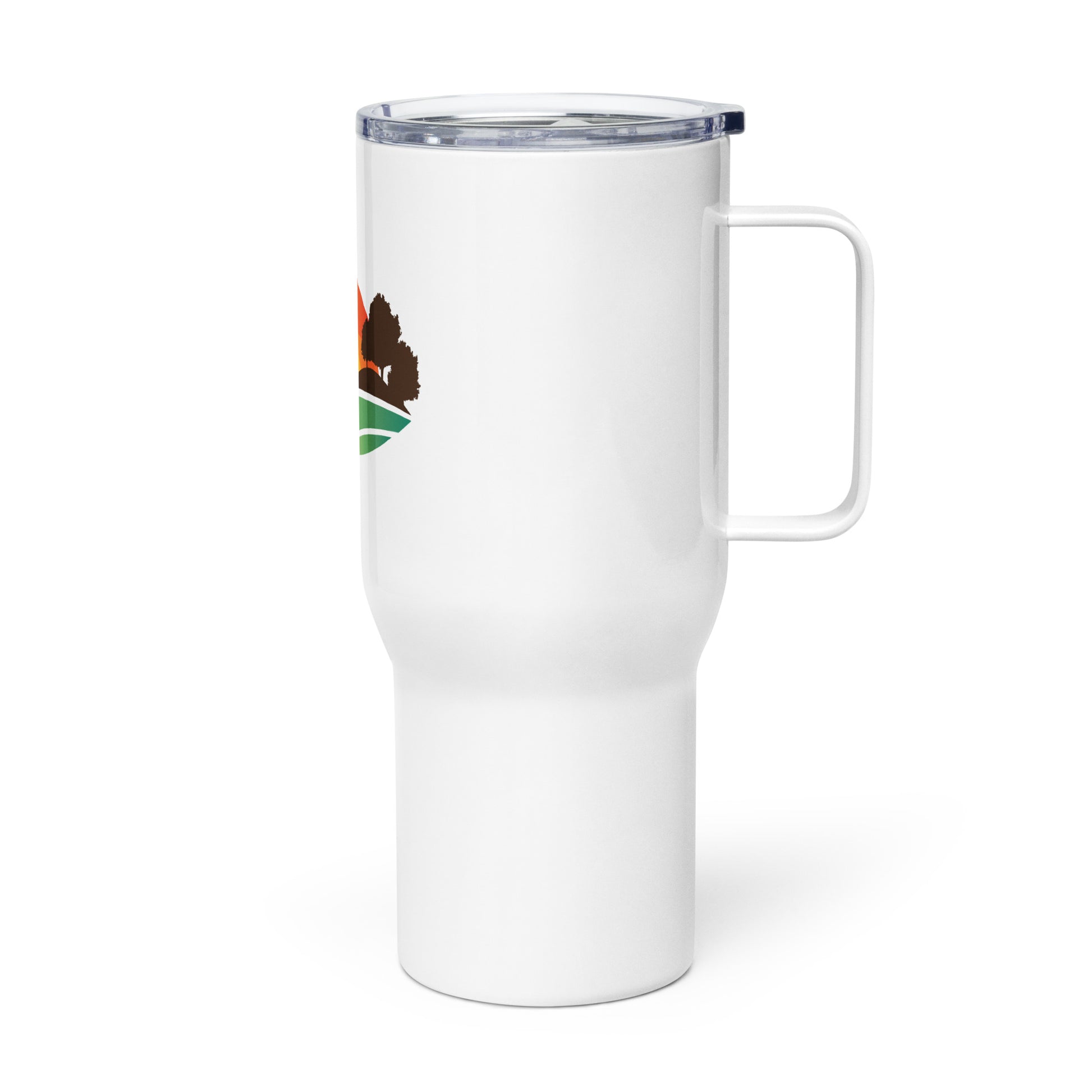 Personalized 40oz travel mug with full-wrap custom print area